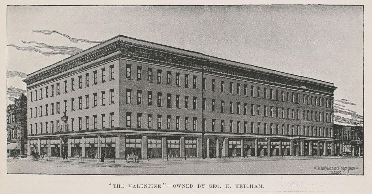 Original sketch of The Valentine Building by E.O. Fallis